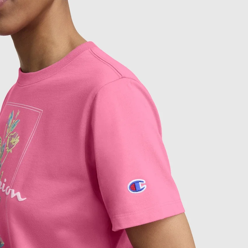 T-shirt met 'Painted Bouquet'-print, C Logo