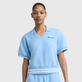Tennis Court Polo, geborduurd Script Logo